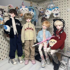 BJD 1/4 in stock knitted jacket zipper cardigan casual outfit soom msd