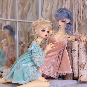1/3 op voorraad fluwelen jurk set nachtkleding nachtjapon SD16 SDgr 62 cm meisjes BJD