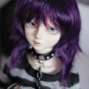 BJD 1/3 1/4 1/6 wigs in stock short mullet hair purple grey brown