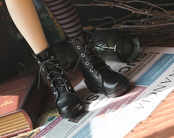 BJD 1/3 DD boots in stock Martin boots shoes black flat feet