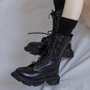 75cm shoes in stock black boots thick sole dollshe fifth motif ID75