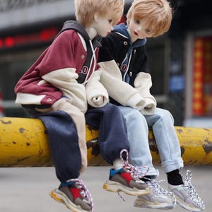 1/4 in stock baseball jacket BJD basic outfit msd mdd BJD red white navy blue