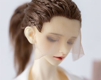 BJD 1/3 1/4 Blythe wigs preorder braided tailed brown black blue blonde hair