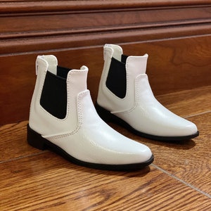 BJD 1/4 70cm 1/3 ID75 HID in Stock Chelsea Boots Black White - Etsy