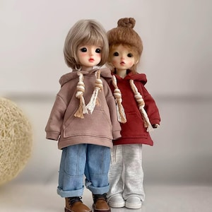 1/6 in stock hoodie wide leg jeans sports pants outfit yosd 30cm BJD