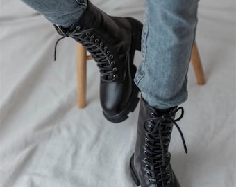 BJD 1/6 1/4 70cm ID75 shoes in stock  black boots dollshe fifth motif