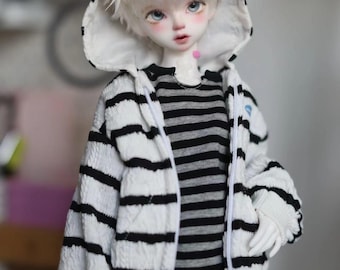 68 cm 1/4 preordina giacca con cappuccio a righe larghe SD17 BJD msd