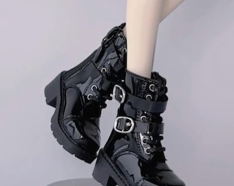 靴 Unknown - lace up design boots gimmick Unknown - lace up design boots gimmick