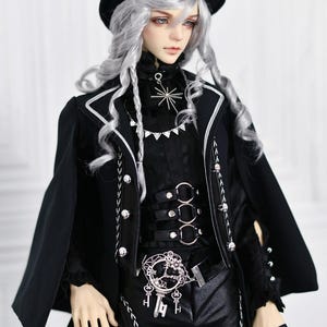 1/3 70cm 75cm customized retro duke suits set magician top hat BJD HID ID75 EID dollshe fifth motif