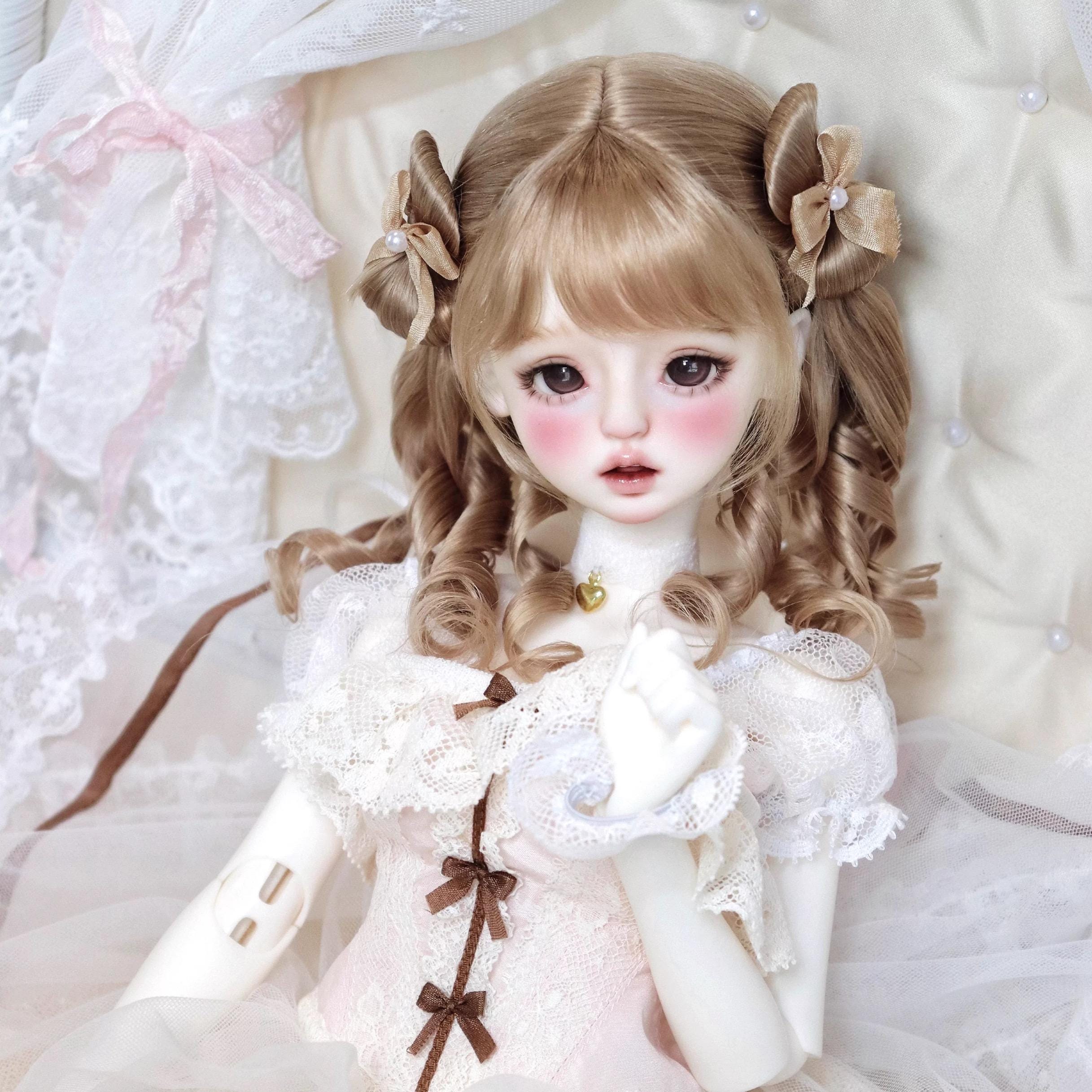 1/4 1/6 Preorder Russian Mohair Curly Pigtails Twintails BJD Retro