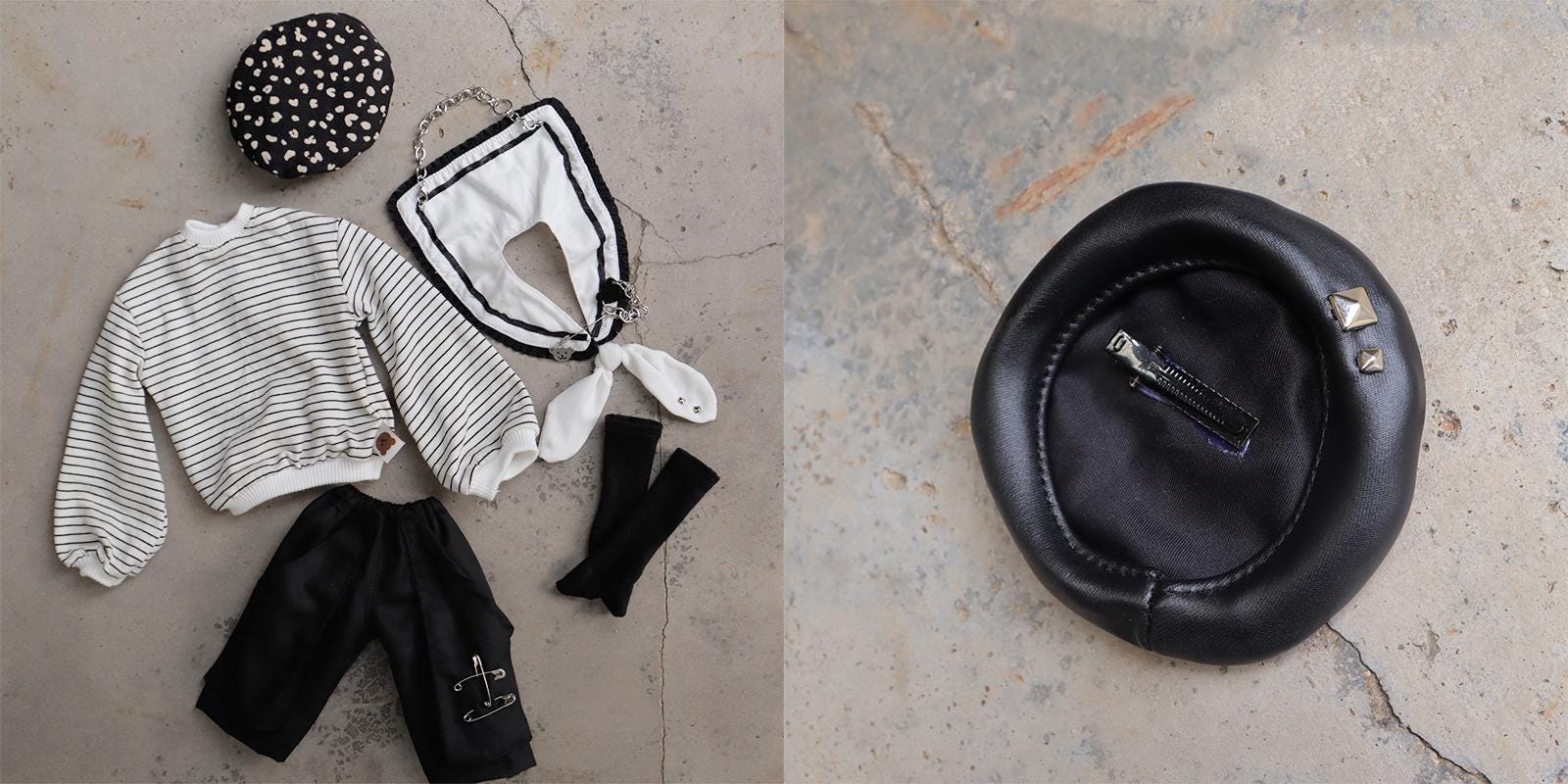 1/4 1/6 1/5 in Stock Sailor Collar+ Striped Shirt+ Shorts+ Beret Hat+ ...