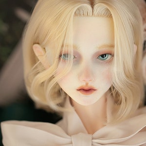 bjd 1/3 wigs in stock hand crafted blonde red wine black curly hair