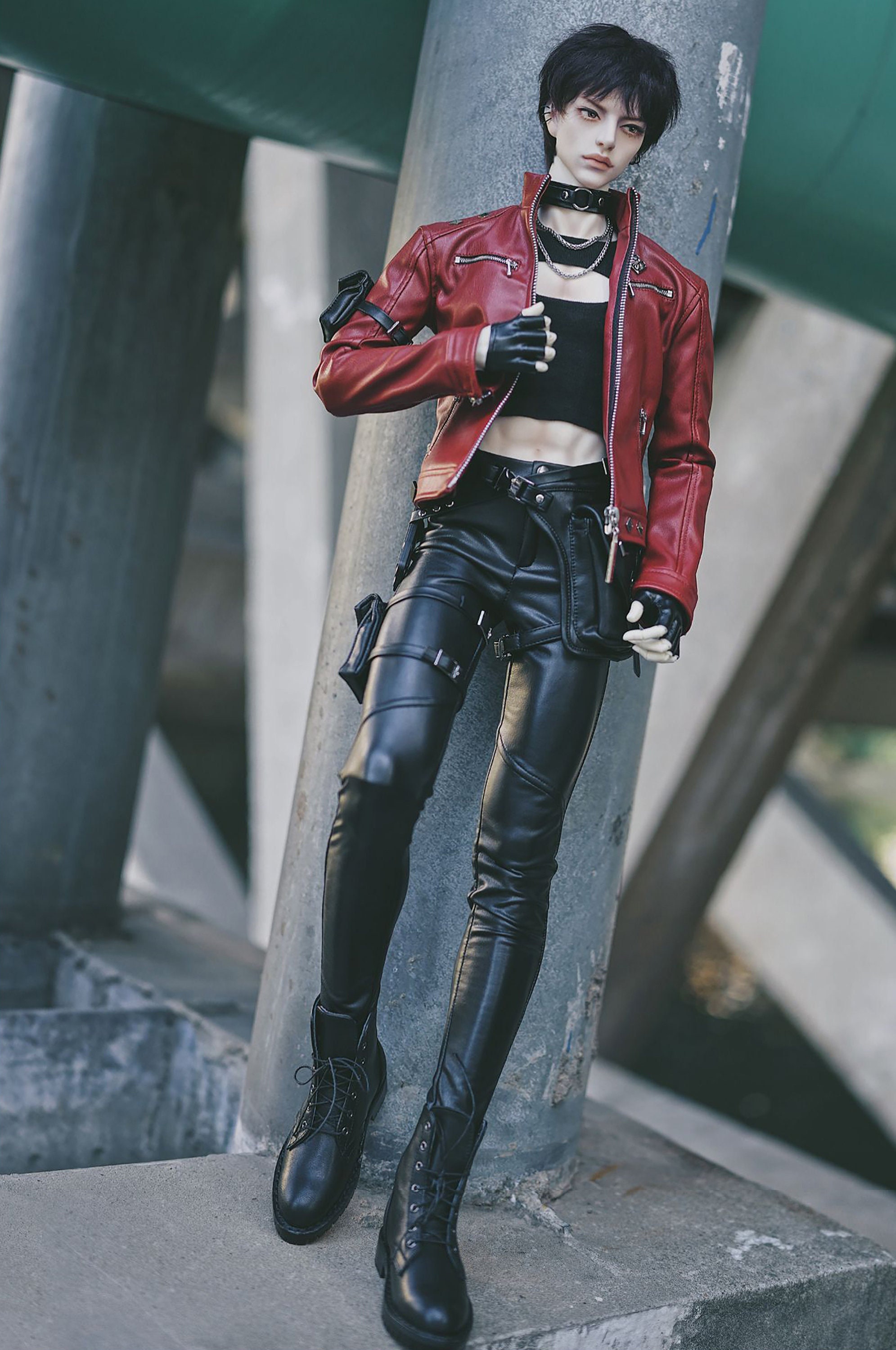 BJD HID ID75 SD17 Preorder Faux Leather Jacket/ PU Slim