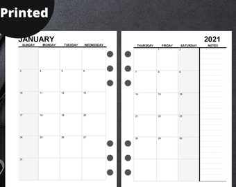 2026 Monthly Overview | Monthly Calendar | A5 | Printed
