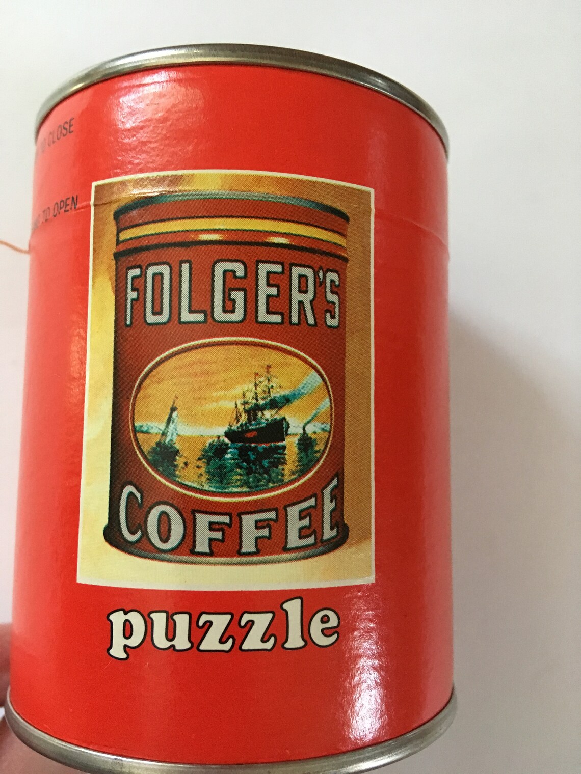 Folger's Coffee Puzzle in Can Coffee Premium Advertising Etsy