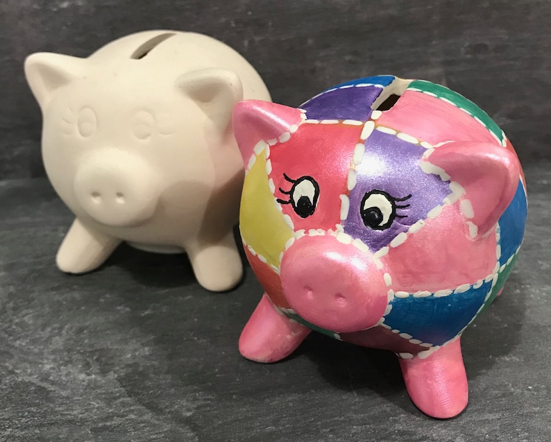 Little Piggy Money Bank Paint Your Own Ceramics Pottery Etsy UK