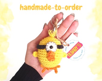 Handgemaakte gehaakte minion Chick-sleutelhanger: Despicable Me Amigurumi