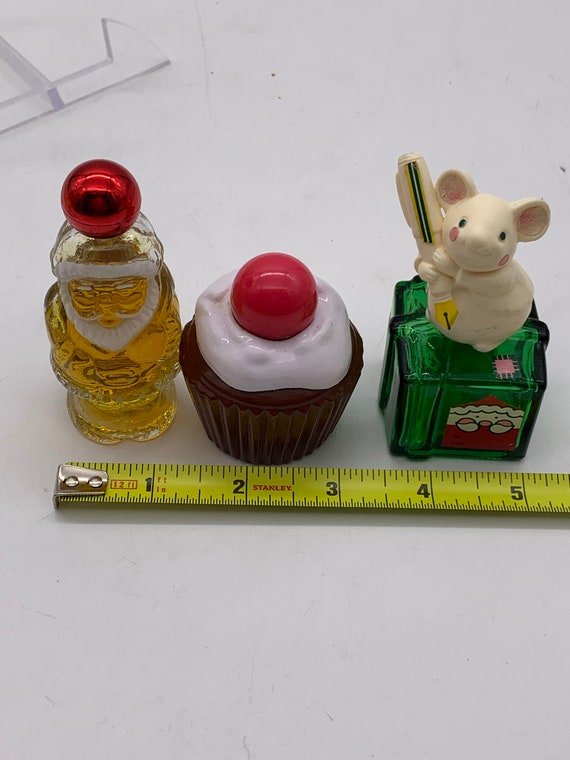 Vintage Holiday Theme Avon Bottles Mouse Cupcake … - image 2