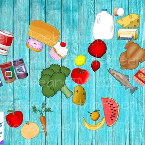 Let's Go to the Market! 35 Pc. Clipart Set JPG, PNG, Education, Child ...