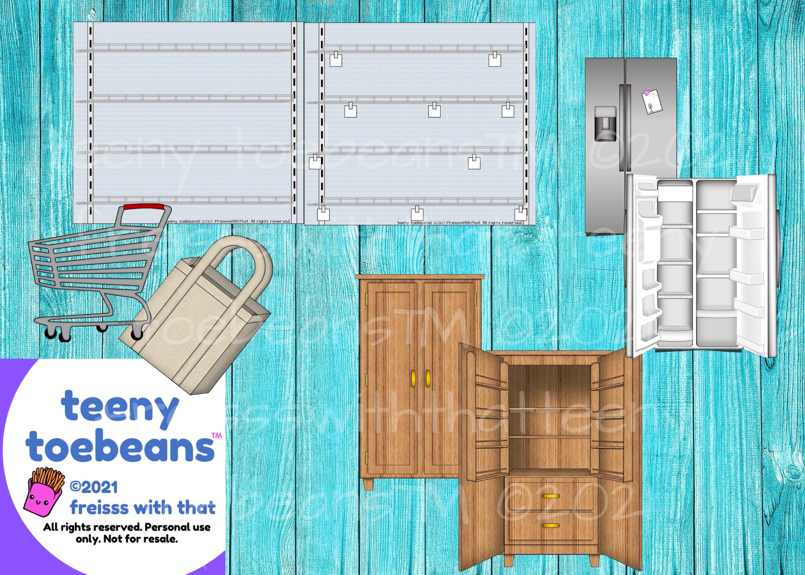 Let's Go to the Market! 35 Pc. Clipart Set JPG, PNG, Education, Child ...