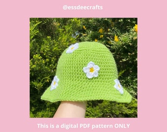 Crochet Pattern - Daisy Bucket Hat by @essdeecrafts (PDF ONLY)