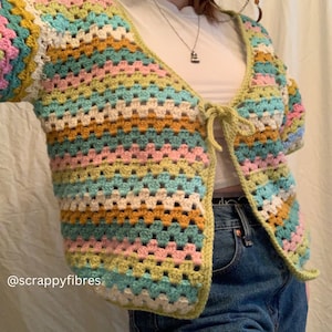 Granny Stripe Crochet Cardigan Crochet Pattern by essdeecrafts PDF only image 8