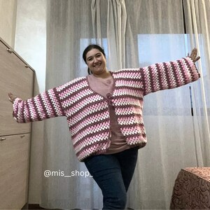 Granny Stripe Crochet Cardigan Crochet Pattern by essdeecrafts PDF only image 6