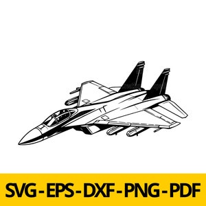F-14 Tomcat Fighter Jet svg, eps, dxf and png | Warbird svg| Vector Image | Clipart | Plane | T-shirt Design | Sticker| Wall Print