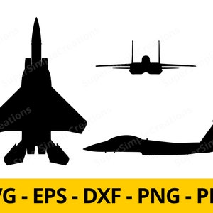 F-15 Eagle| Clipart | Warbird svg| Fighter plane svg | Plane | Digital Download | T-shirt Design | Sticker| Wall Print