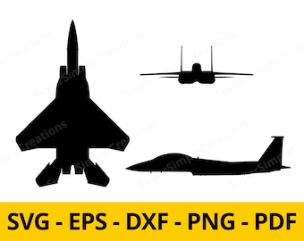 F-15 Eagle| Clipart | Warbird svg| Fighter plane svg | Plane | Digital Download | T-shirt Design | Sticker| Wall Print