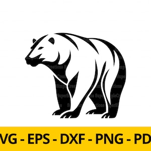 Polar Bear Vector Design svg Clipart Art Digital Download T-shirt Design Planner Sticker Wall Print Bumper Sticker Laser Engraving Comercial