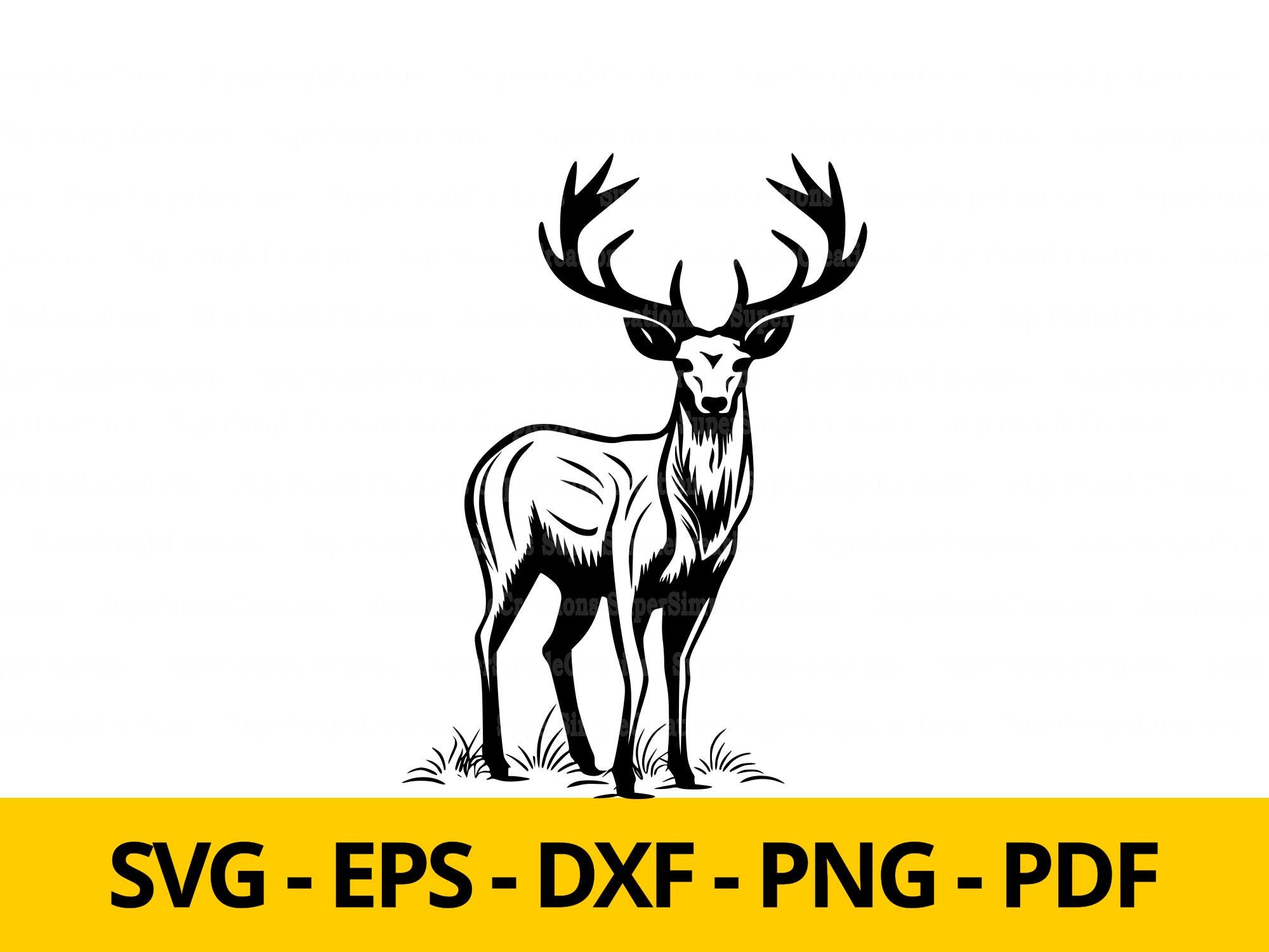 Deer Vector Design Svg Clipart Art Digital Download T-shirt Design ...
