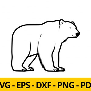 Polar Bear Vector Design svg Clipart Art Digital Download T-shirt Design Planner Sticker Wall Print Bumper Sticker Laser Engraving Comercial