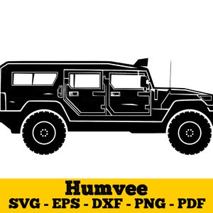 Humvee Fahrzeug svg, eps, dxf und png | Kampf | Vektorbild | Clipart | Flugzeug | T-shirt Design | Aufkleber| Wall Print HMMWV Nützliches