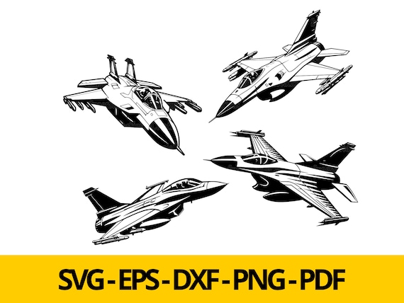 F-16 Fighting Falcon bundle svg | Warbird svg| Vector Image | Clipart | T-shirt Design | Wall Print | Digital Sticker | Digital Planer