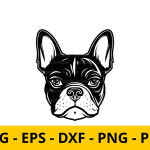 Franse Bulldog SVG - hondenras K-9 dier huisdier Canine clipart hond digitale download T-shirt ontwerp planner sticker muur print bumper sticker