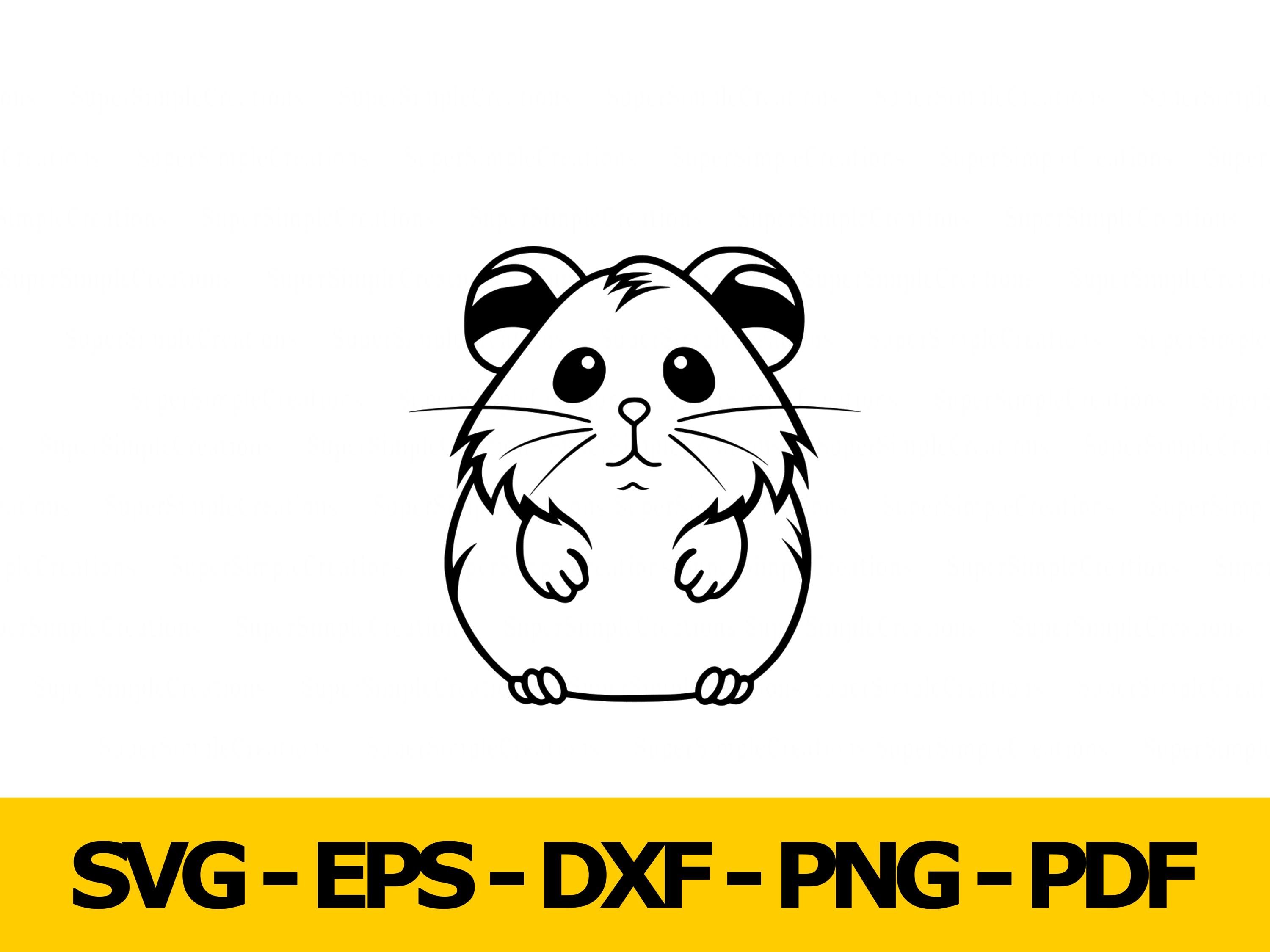 Hamster Vector Design Svg Clipart Art Digital Download T-shirt Design ...