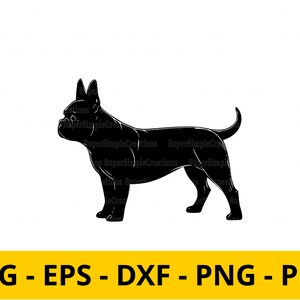 Franse Bulldog SVG - hondenras K-9 dier huisdier Canine clipart hond digitale download T-shirt ontwerp planner sticker muur print bumper sticker