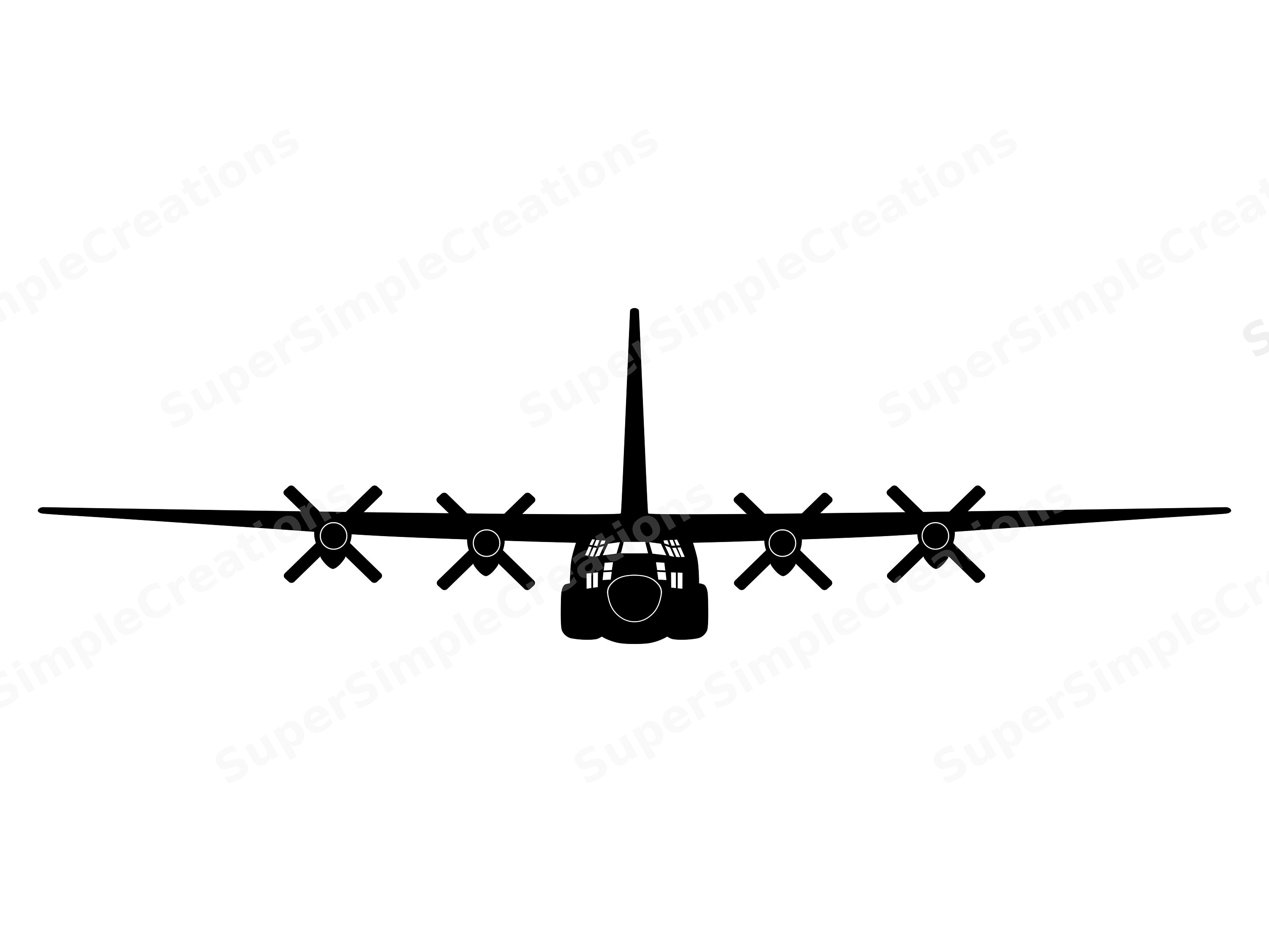 Lockheed Martin C130 Hercules Clipart Plane Digital Download Tshirt