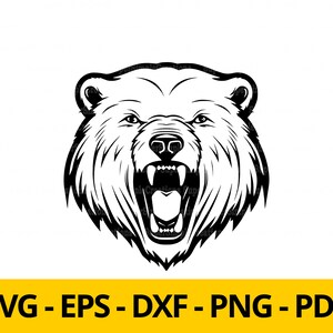 Polar Bear Vector Design svg Clipart Art Digital Download T-shirt Design Planner Sticker Wall Print Bumper Sticker Laser Engraving Comercial