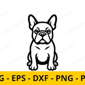 Französische Bulldogge svg png eps dxf pdf | süsse frenchie Clipart | Hundeliebhaber digitaler Download | T-Shirt & Sticker Design