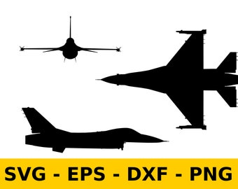 F-16 Fighting Falcon svg, eps, dxf and png | Warbird svg| Vector Image | Clipart | Plane | T-shirt Design | Sticker| Wall Print