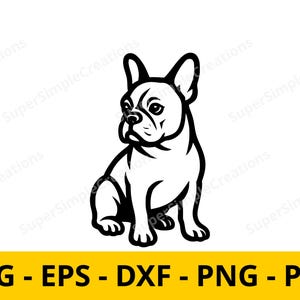Französische Bulldogge svg png eps dxf pdf | süsse frenchie Clipart | Hundeliebhaber digitaler Download | T-Shirt & Sticker Design