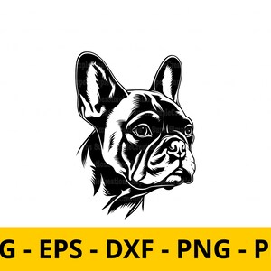 Franse Bulldog SVG - hondenras K-9 dier huisdier Canine clipart hond digitale download T-shirt ontwerp planner sticker muur print bumper sticker