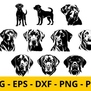 Labrador Retriever svg Bundle Dog Breed K-9 Animal  Canine Clipart Digital Download T-shirt Design Planner Sticker Wall Print Bumper Sticker