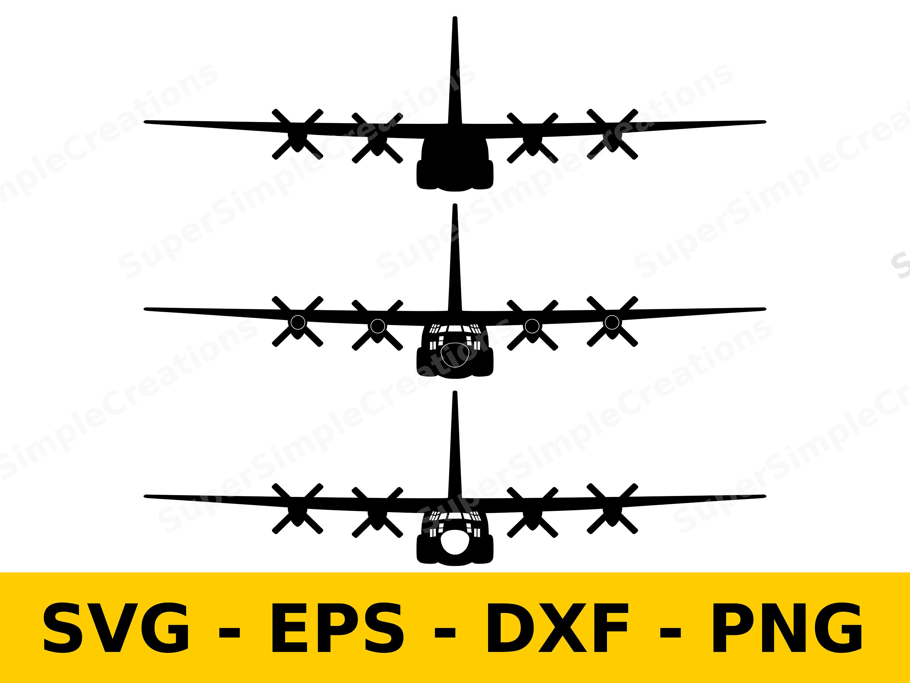 Lockheed Martin C130 Hercules Clipart Plane Digital Download Tshirt
