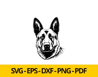 German Shepherd svg - Guarding Dog Comercial Use Clipart Dog Art Digital Download T-shirt Design Planner Sticker Wall Print Bumper Sticker