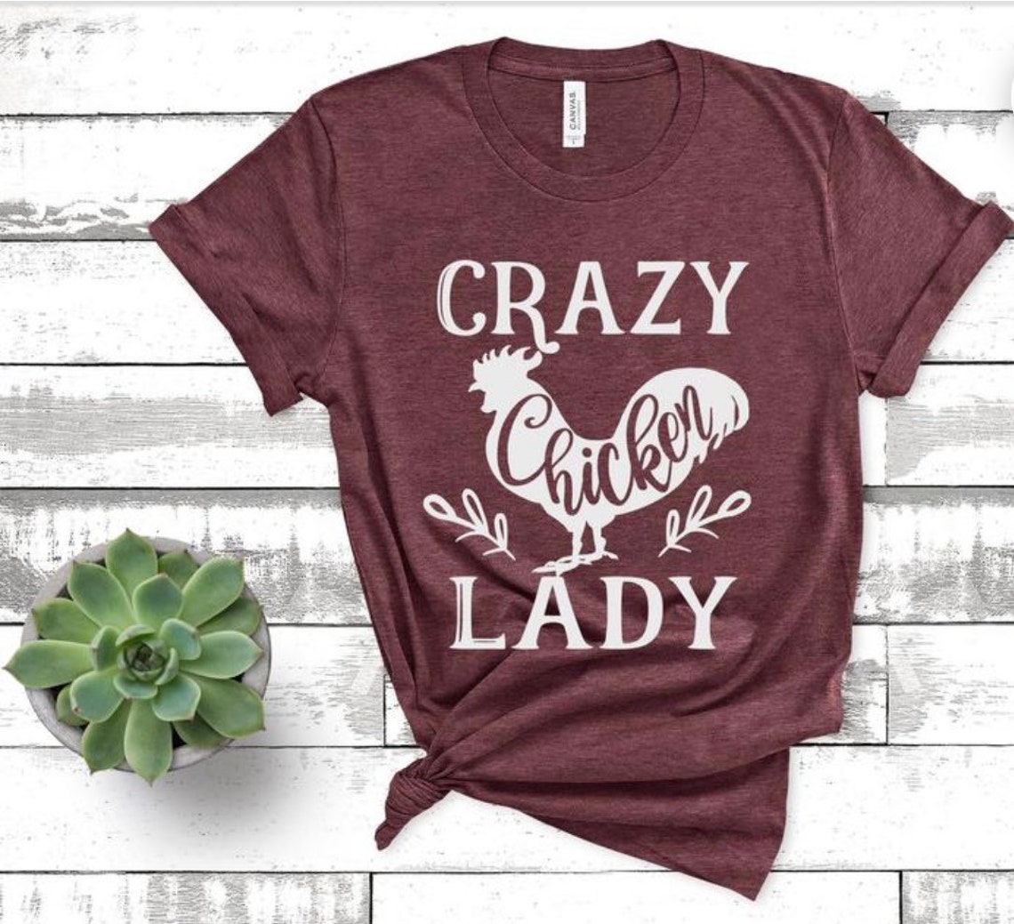 Crazy Chicken Lady Shirt. Farmer Shirt. Farm life Shirt. Etsy