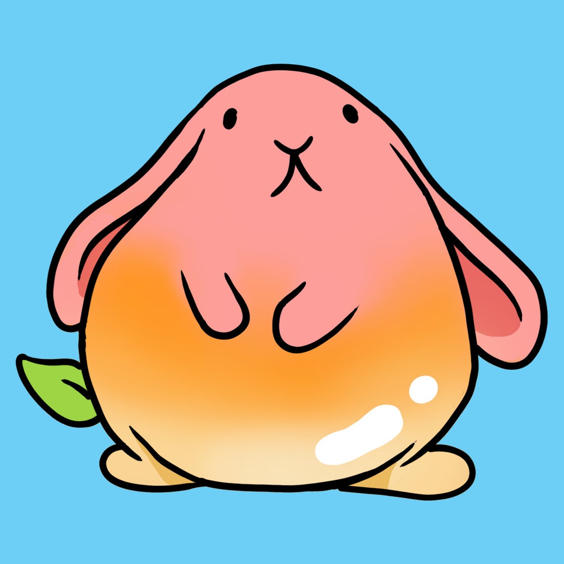 Peaches the Bunny Sticker Cute Animal Summer Bunny Rabbit Stickers ...