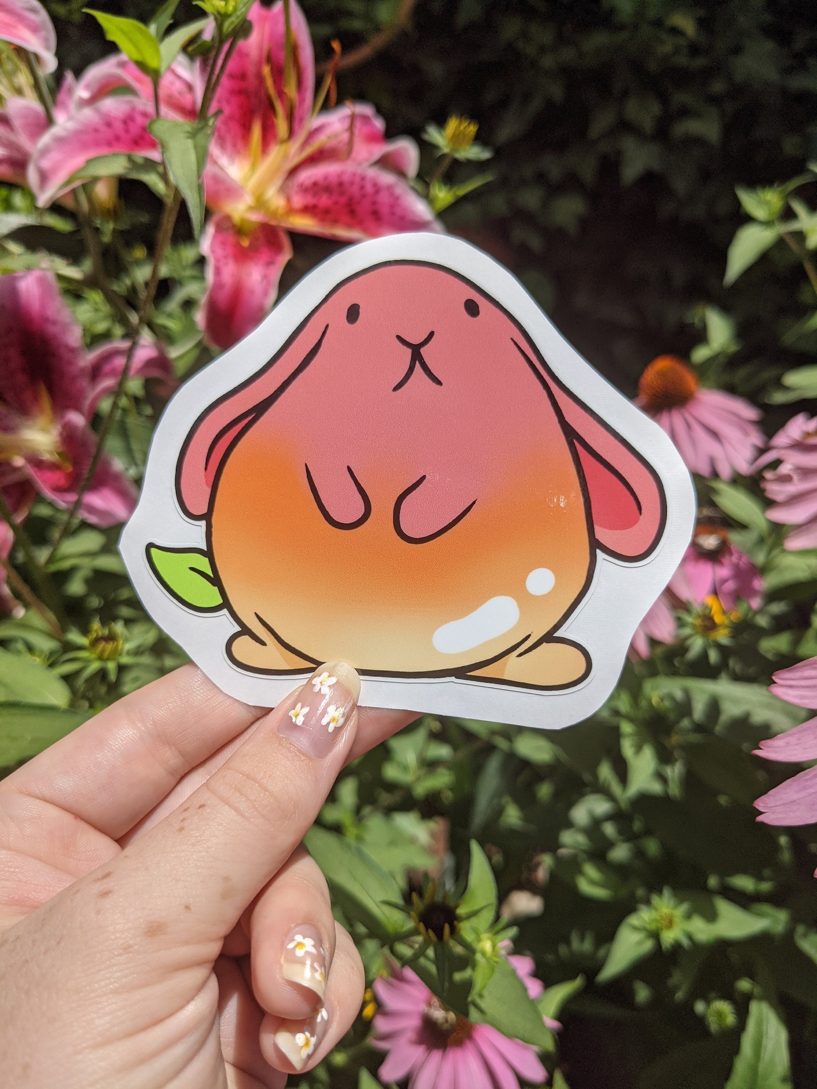 Peaches the Bunny Sticker Cute Animal Summer Bunny Rabbit Stickers ...